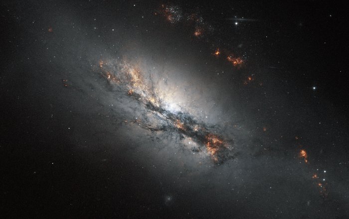 In 2011, the barred spiral galaxy NGC 2146 was observed by Hubble.